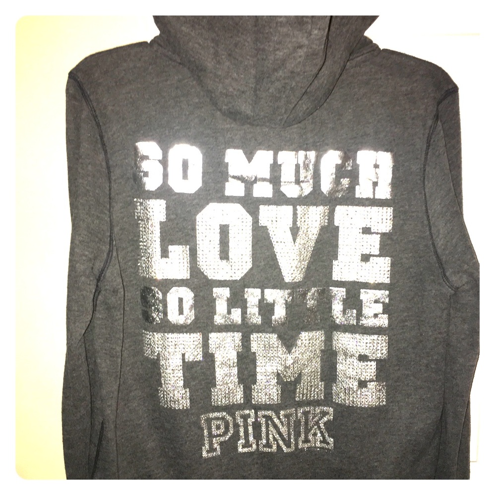 PINK Victoria Secrets sweatsuit dark grey (hoodie)